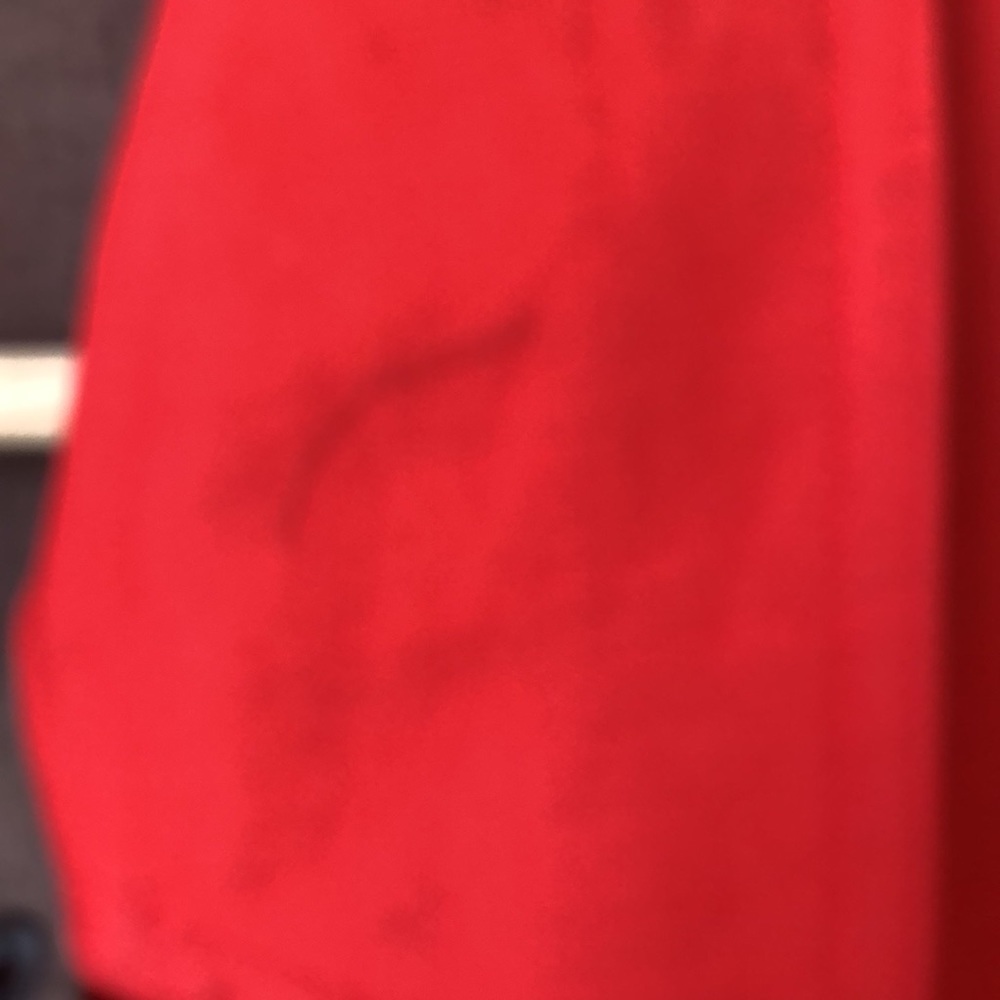 Eileen Fisher Red Trench Coat with Notched Lapels - Picture 12 of 12